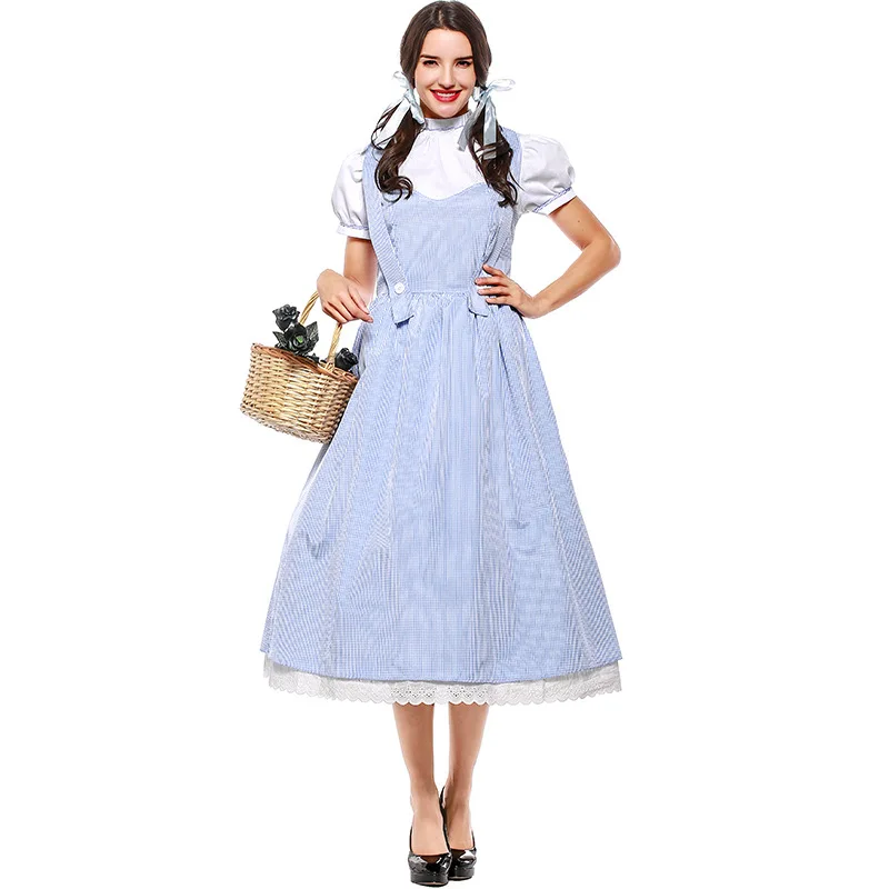 Blue Dorothy Wizard Of Oz Halloween Cosplay Costume